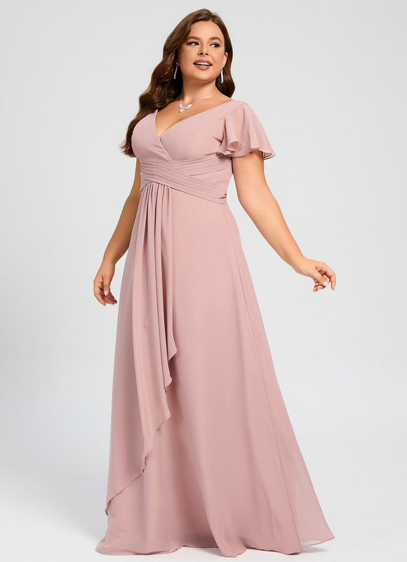 Robe Trapèze Mousseline Fendue - gallery 5