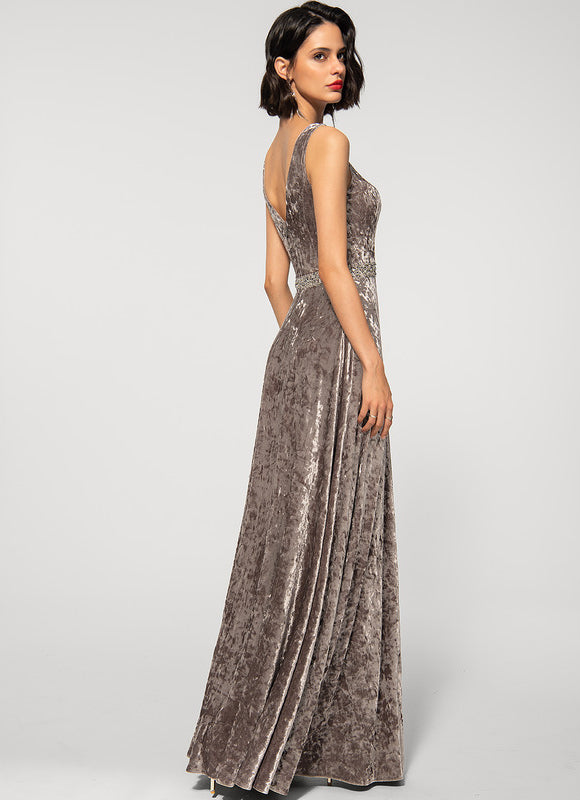 Robe Trapèze Satiné Sable Élégant - gallery 1