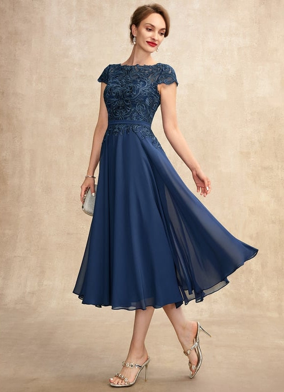 Robe Trapèze Lilas Élégant - gallery 5