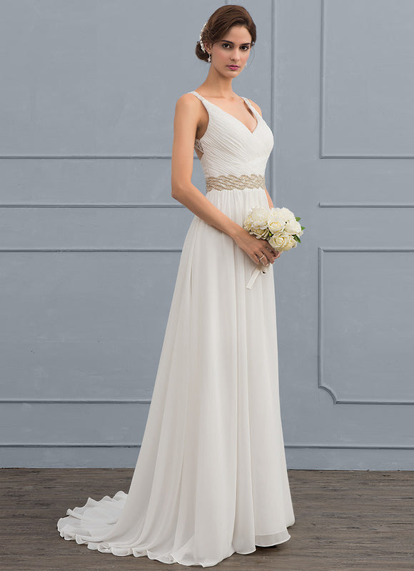 Robe Trapèze Nuptiale Légère - gallery 2