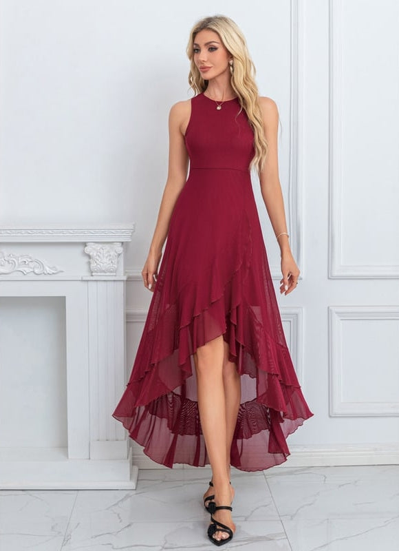 Robe Trapèze Flottante Bordeaux - gallery 6