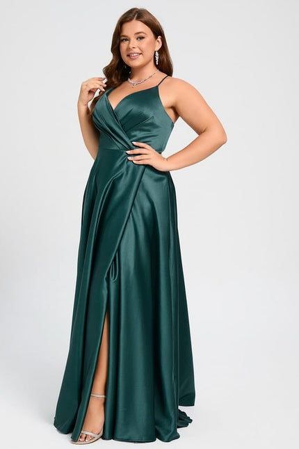 Robe Trapèze Éclat Satiné Doré - gallery 9