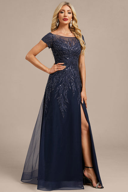 Robe Trapèze Éclat Marine - gallery 4