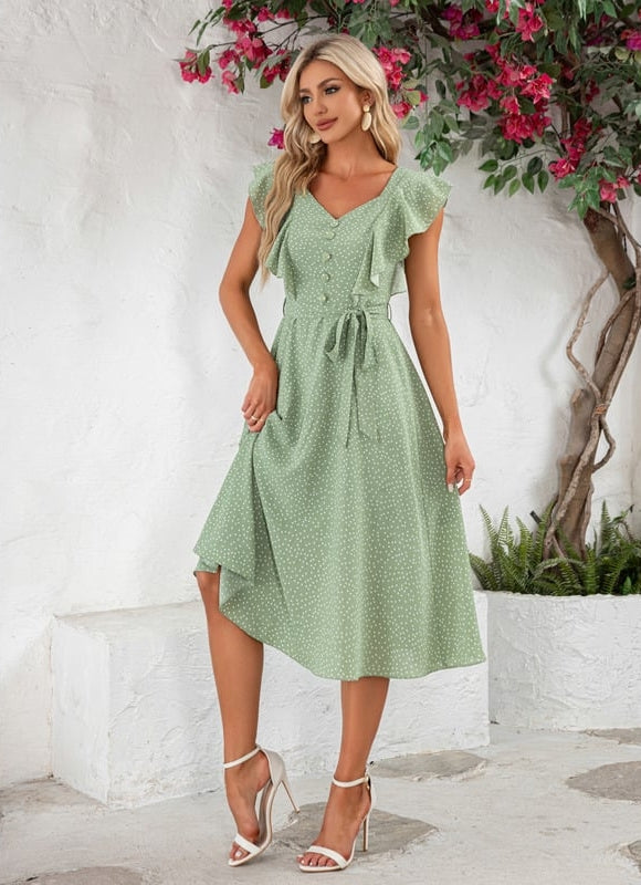 Robe Trapèze Rêve Azur Évasé - gallery 5