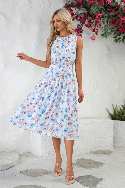 Robe Trapèze Ciel Floral