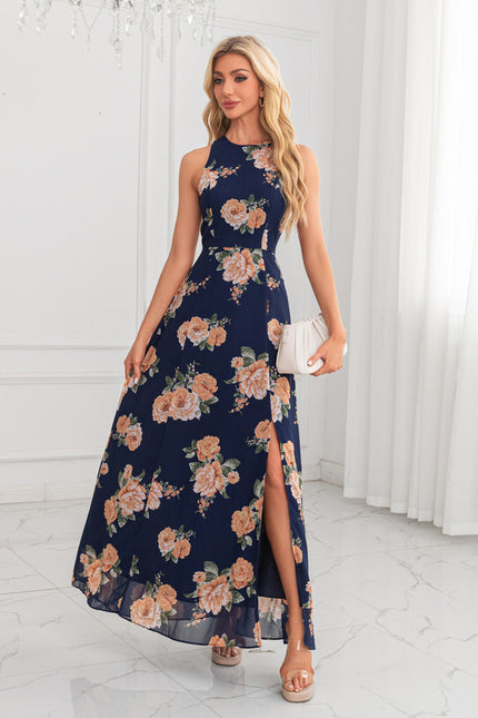 Robe Trapèze Fleur Marine Chic - gallery 5