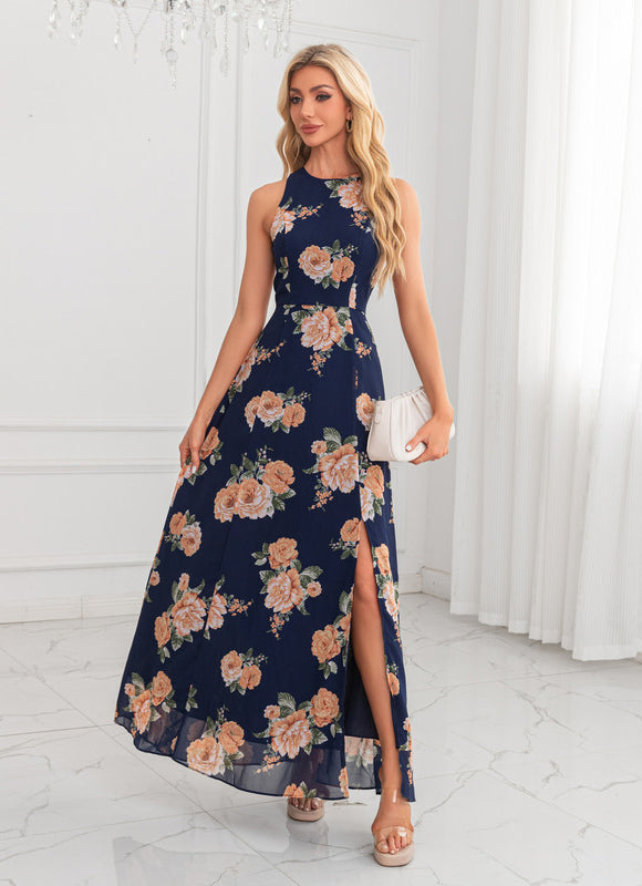 Robe Trapèze Fleur Marine Chic - gallery 5