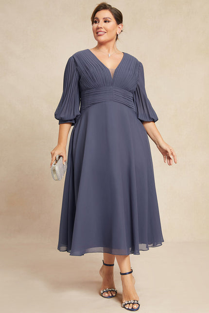 Robe Trapèze Chiffon Élégante - gallery 8
