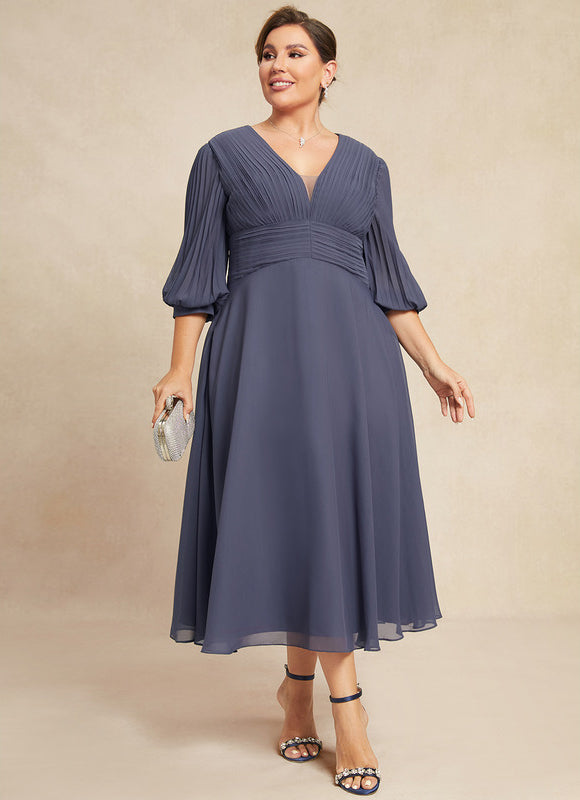 Robe Trapèze Chiffon Élégante - gallery 8
