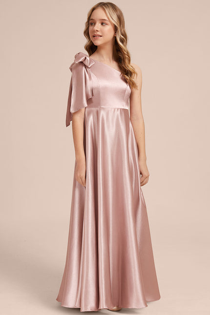 Robe Trapèze Satinée Rose Poudré - gallery 5