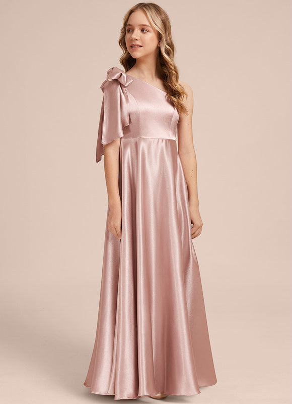 Robe Trapèze Satinée Rose Poudré - gallery 5