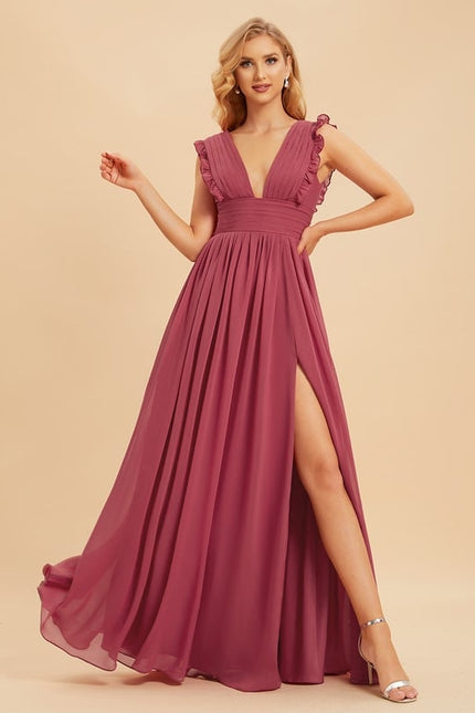 Robe Trapèze Mousseline Fendue