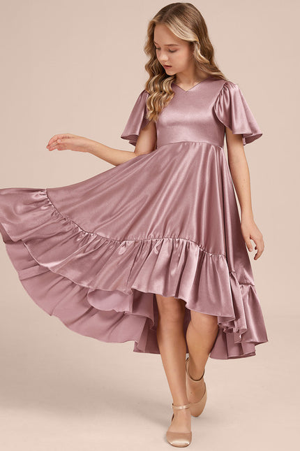 Robe Trapèze Satin Ciel - gallery 3