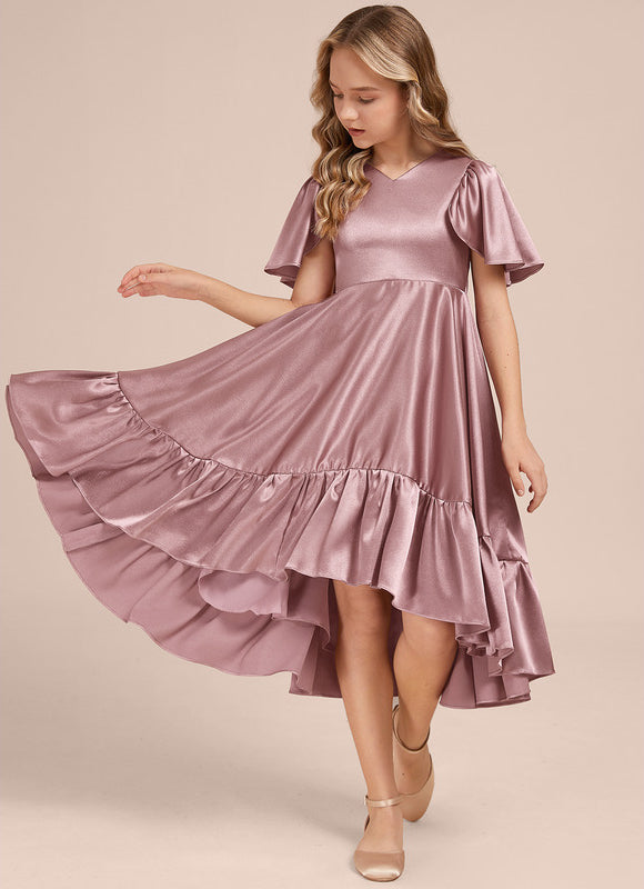 Robe Trapèze Satin Ciel - gallery 3