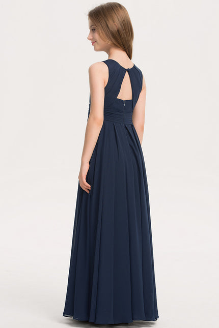 Robe Trapèze Bleu Doux Éclat - gallery 4