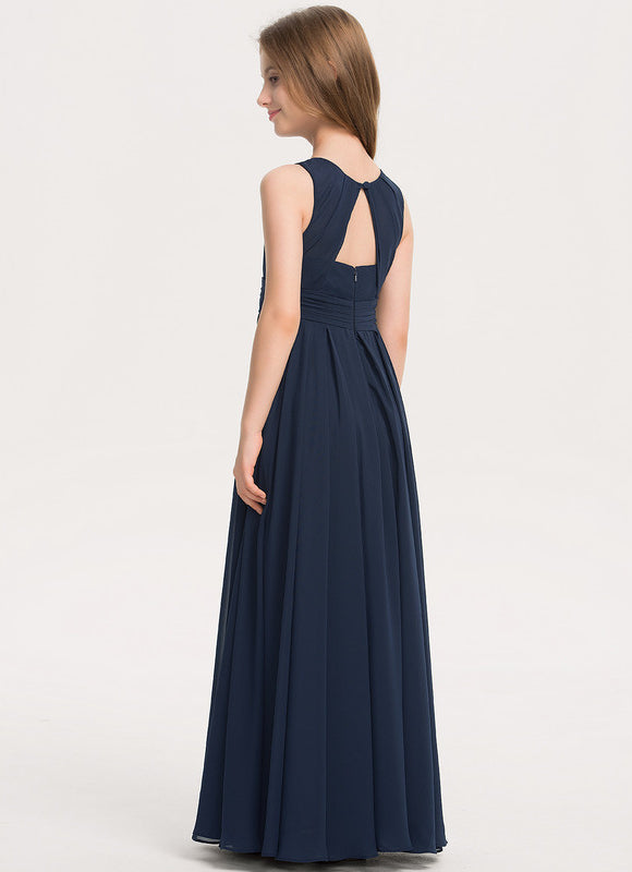 Robe Trapèze Bleu Doux Éclat - gallery 4