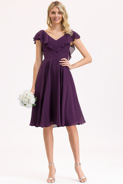 Robe Trapèze Bleu Vaporeux Chic - gallery 2