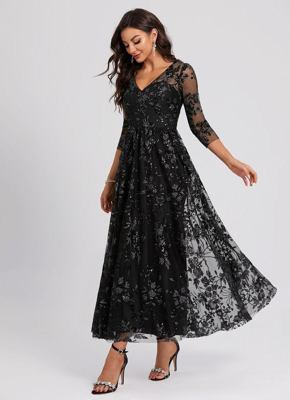 Robe Trapèze Élégance Sombre Lueur - gallery 2