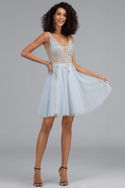 Robe Trapèze Ciel Pailleté - gallery 4