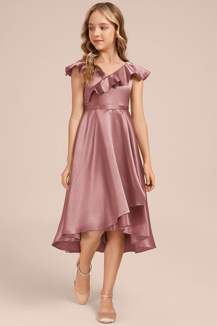 Robe Trapèze Satin Ciel - gallery 2