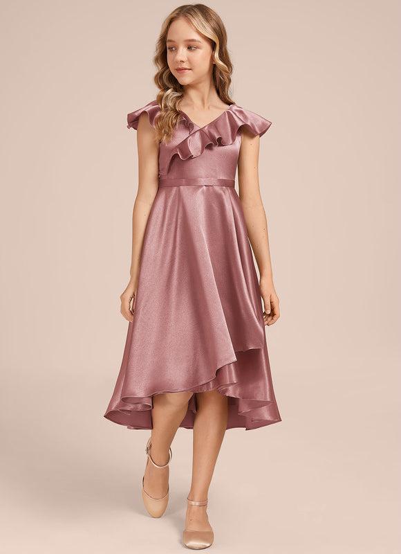Robe Trapèze Satin Ciel - gallery 2