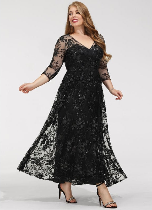 Robe Trapèze Élégance Sombre Lueur - gallery 8