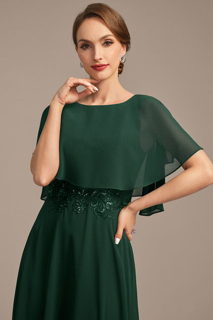 Robe Trapèze Verte Étoile - gallery 1