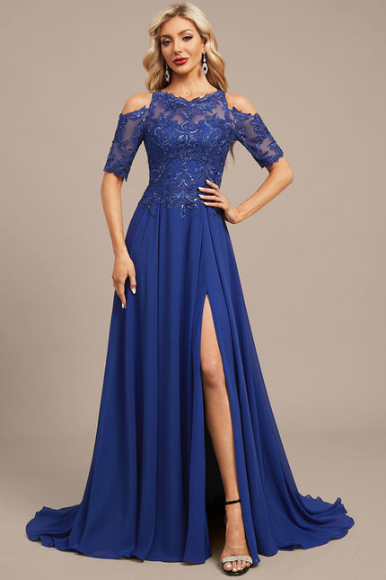 Robe Trapèze Saphir Élégant