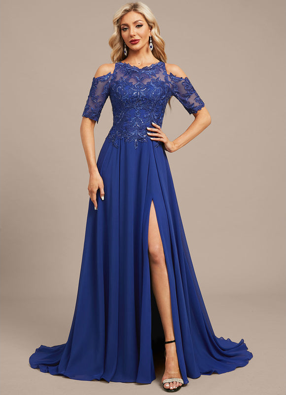 Robe Trapèze Saphir Élégant