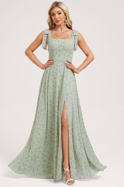 Robe Trapèze Élégante Vert Clair