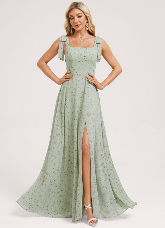 Robe Trapèze Élégante Vert Clair