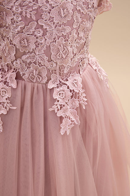 Robe Trapèze Rose Éthérée - gallery 8