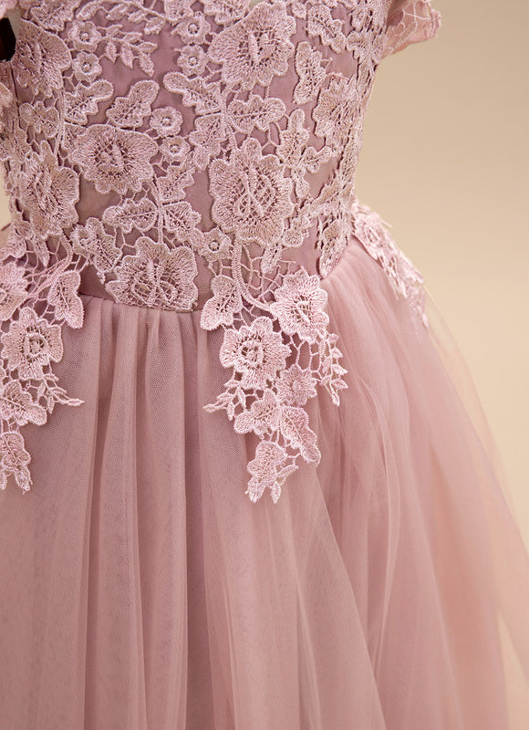 Robe Trapèze Rose Éthérée - gallery 8