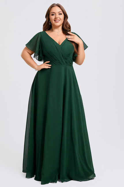 Robe Trapèze Mousseline Fendue - gallery 8