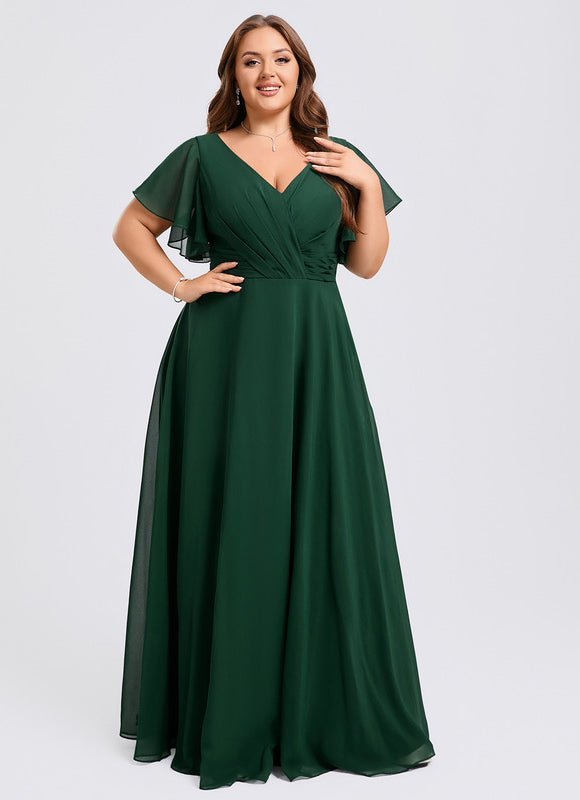 Robe Trapèze Mousseline Fendue - gallery 8