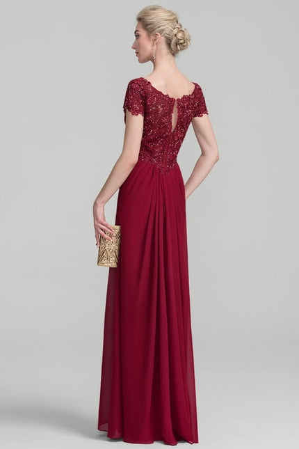 Robe Trapèze Rouge Velours Chic - gallery 1
