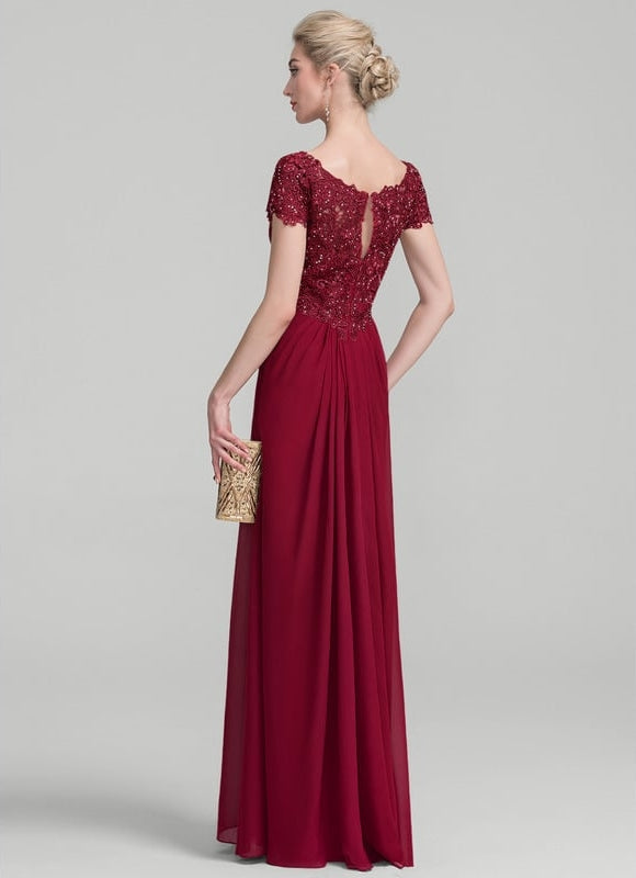 Robe Trapèze Rouge Velours Chic - gallery 1