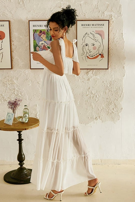 Robe Trapèze Cascade Éthérée - gallery 2