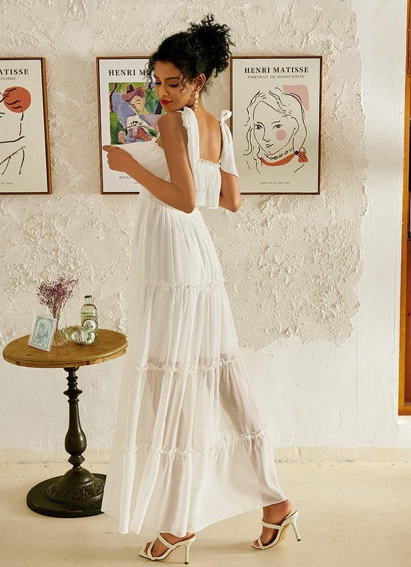 Robe Trapèze Cascade Éthérée - gallery 2