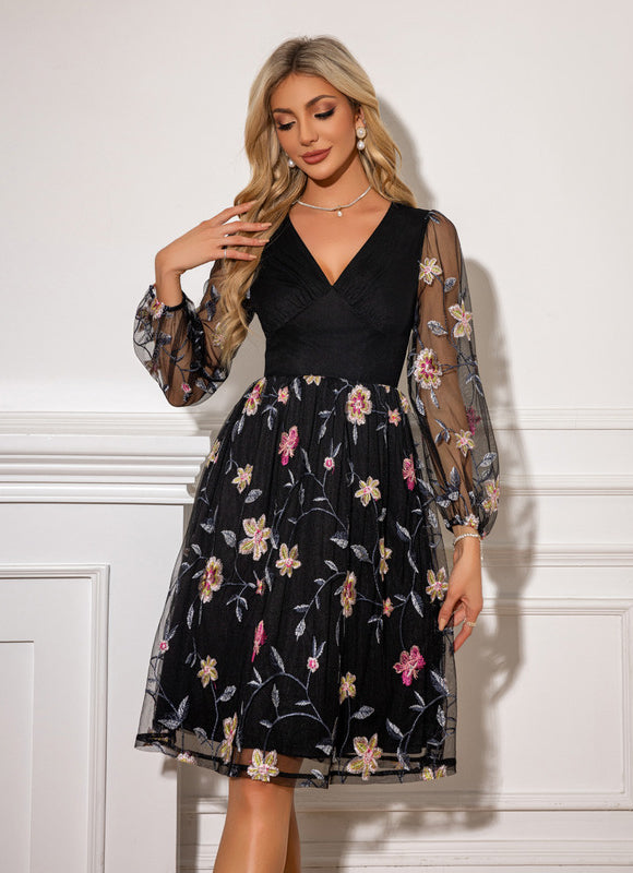 Robe Trapèze Florale Chic - gallery 4