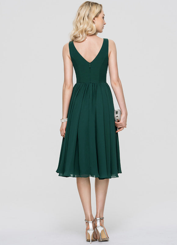 Robe Trapèze Drapé Élégant Chic - gallery 1