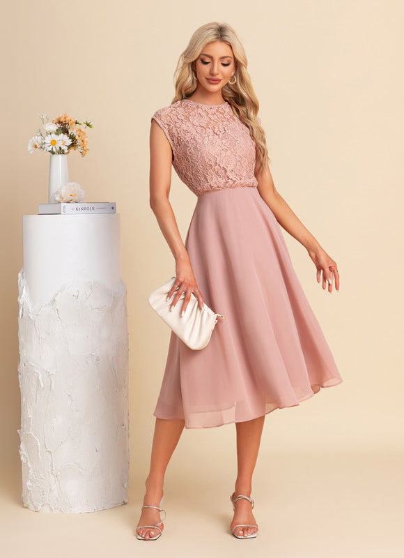 Robe Trapèze Violet Éthéré - gallery 2