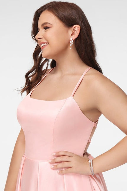 Robe Trapèze Rêve Rosé Satiné - gallery 9