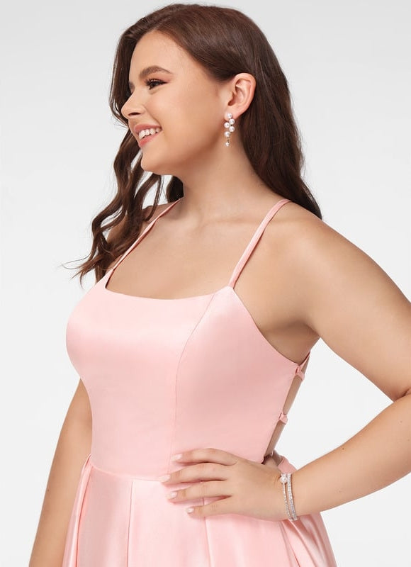 Robe Trapèze Rêve Rosé Satiné - gallery 9