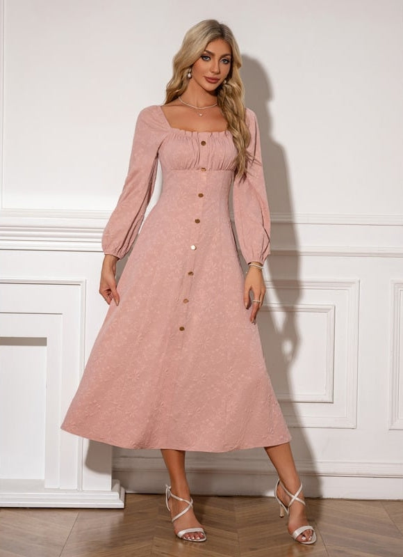 Robe Trapèze Midi Romantique - gallery 4