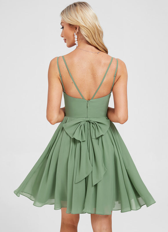 Robe Courte Trapeze Plissée - gallery 2