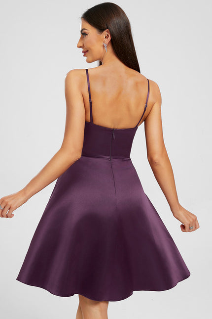 Robe Trapèze Cœur Satinée - gallery 1