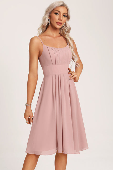 Robe Trapèze Élégance Rose - gallery 3