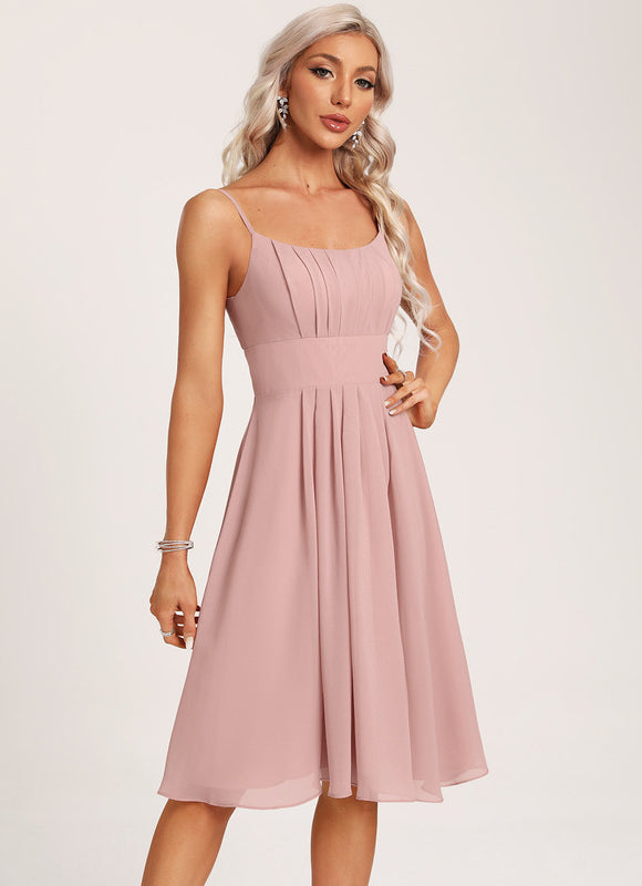 Robe Trapèze Élégance Rose - gallery 3