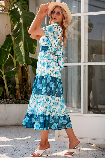 Robe Trapèze Céleste Fleurie - gallery 4